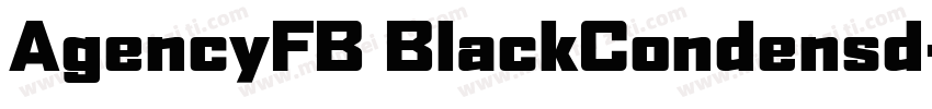AgencyFB BlackCondensd字体转换